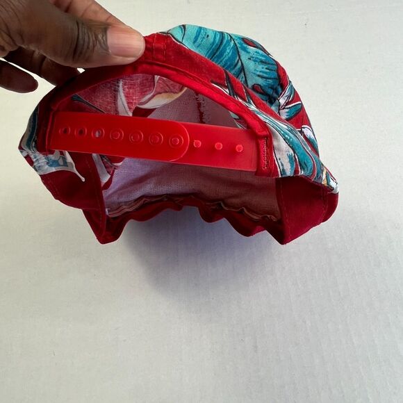 Delta Airlines Vintage Tropical Snapback Hat Red Hawaiian 80s 90S Miami Vice OS - Picture 5 of 9